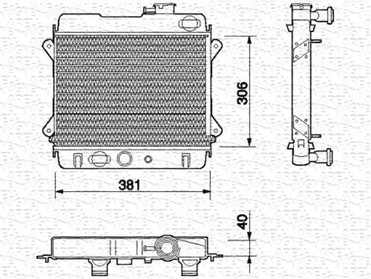 MAGNETI MARELLI Radiators, Motora dzesēšanas sistēma 350213669000